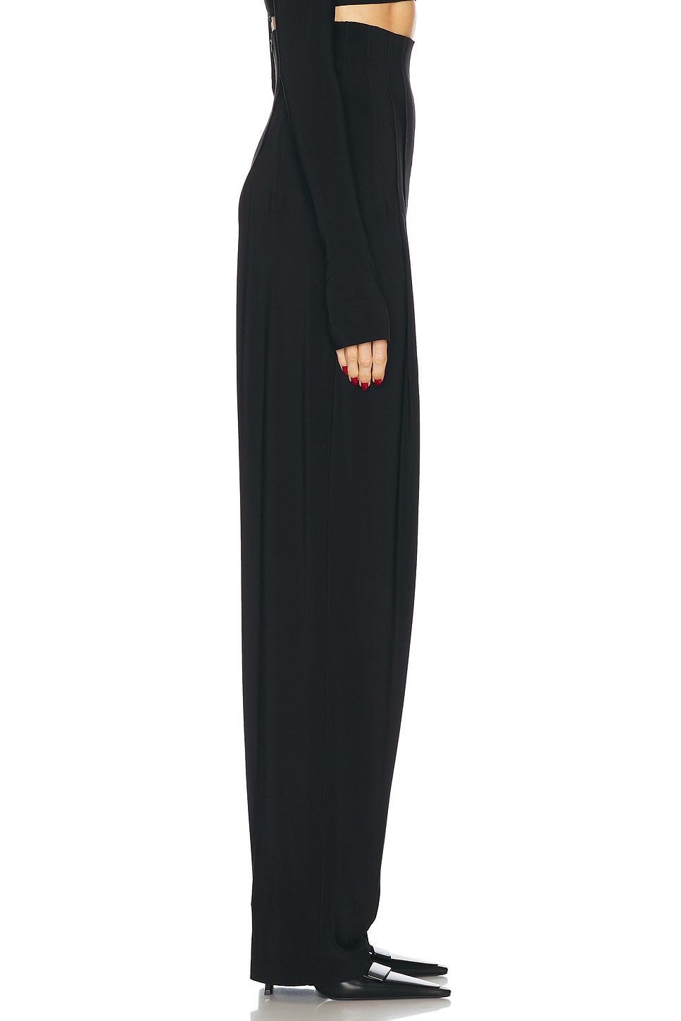 High Waisted Tailored Pleat Pant - 3