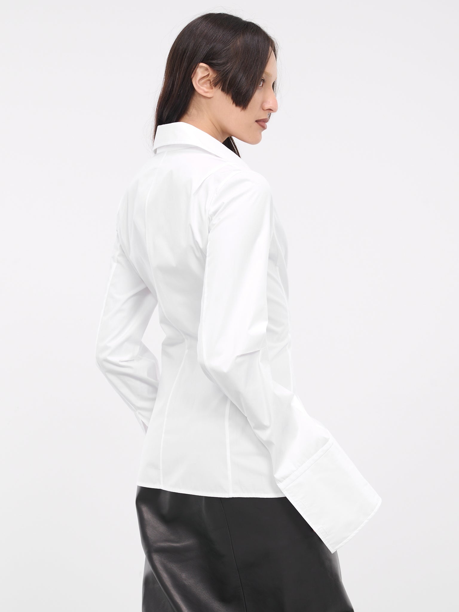 Tシャツ・カットソー Ann Demeulemeester LINSEY OPEN FRONT FITTED SHIRT Ann Demeulemeester Linsey Open Front Fitted Shirt | REVERSIBLE