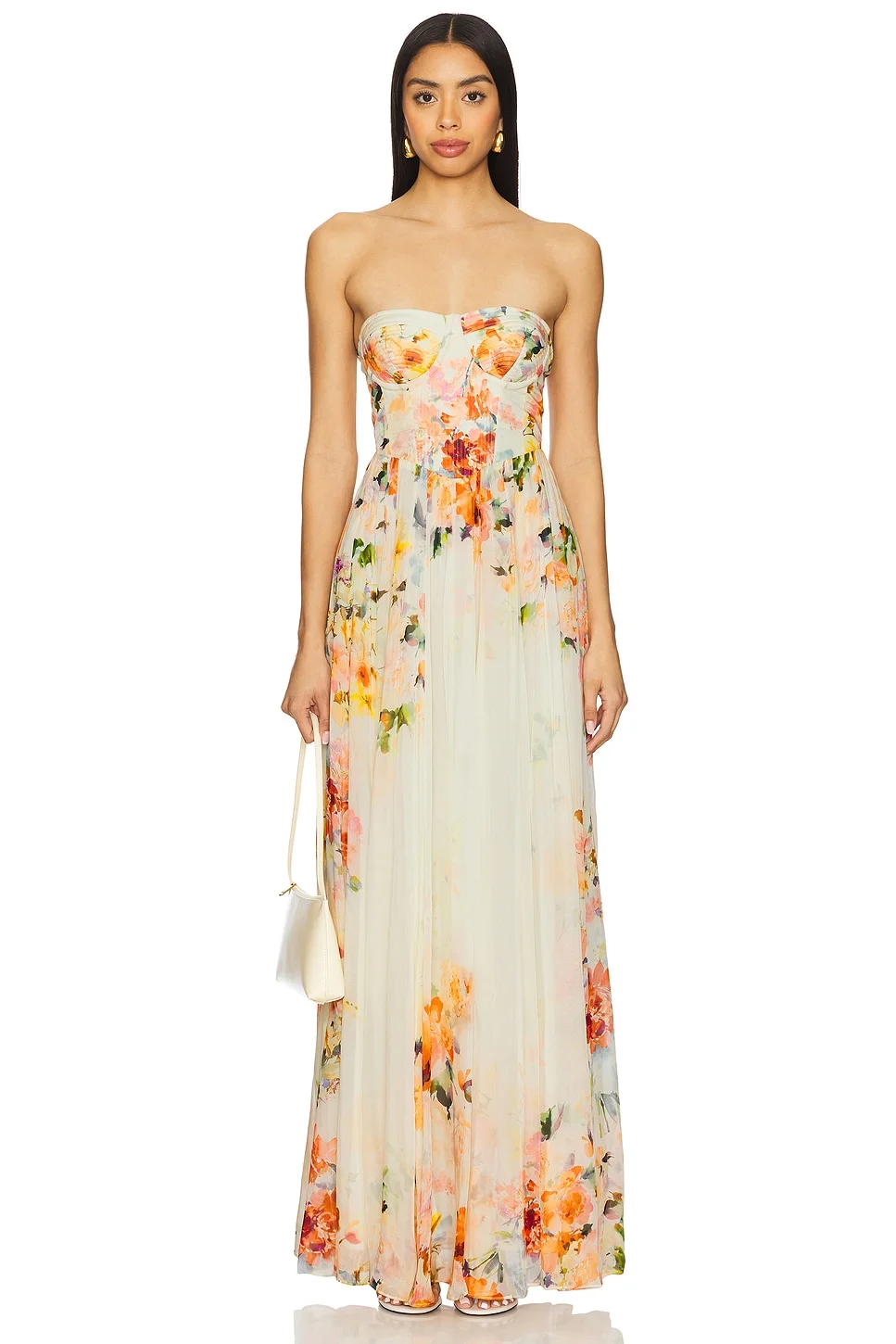 Corsetted Long Dress - 1