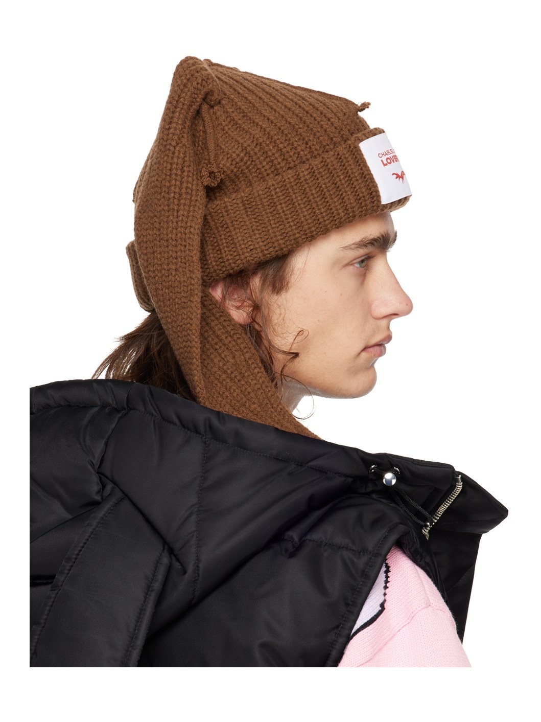 SSENSE Exclusive Brown Ears Beanie - 3