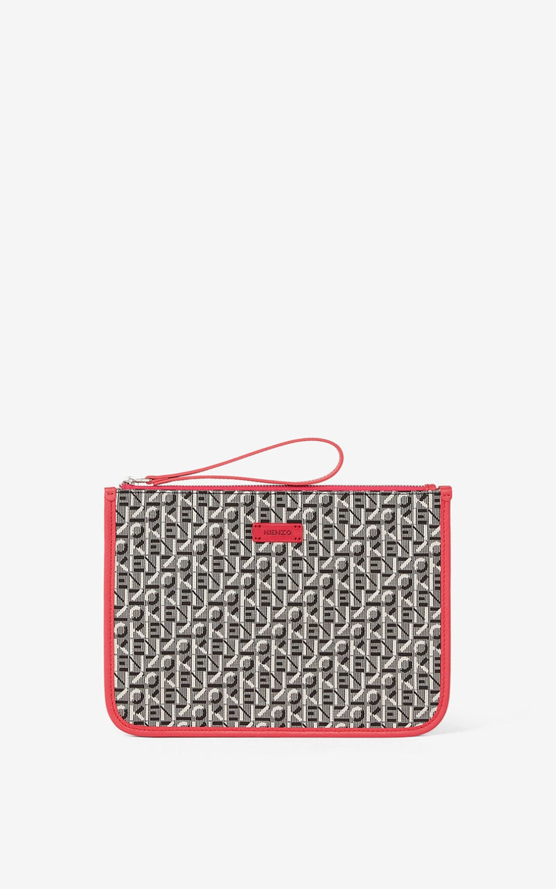 Jacquard Courier pouch with fob pocket 1