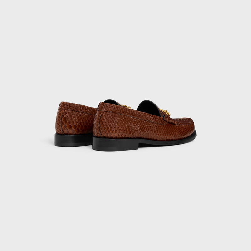 CELINE CELINE LUCO TRIOMPHE CHAIN LOAFER in PATENT PYTHON STAMPED CALFSKIN outlook
