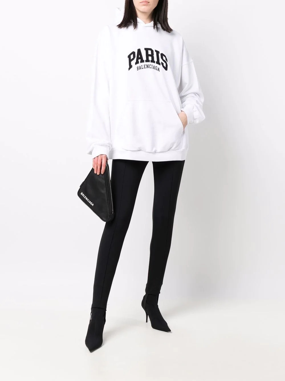 Paris logo embroidered hoodie - 3