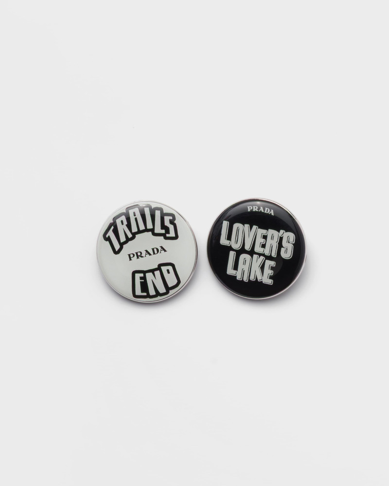 Enameled metal brooches 1
