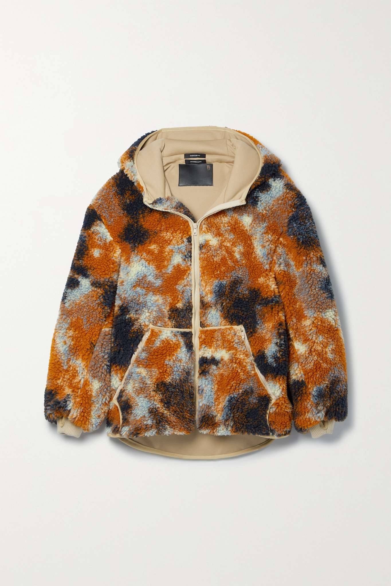 Oversized camouflage-print fleece hoodie - 1