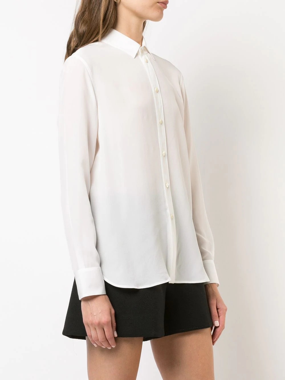 classic collar silk shirt - 3