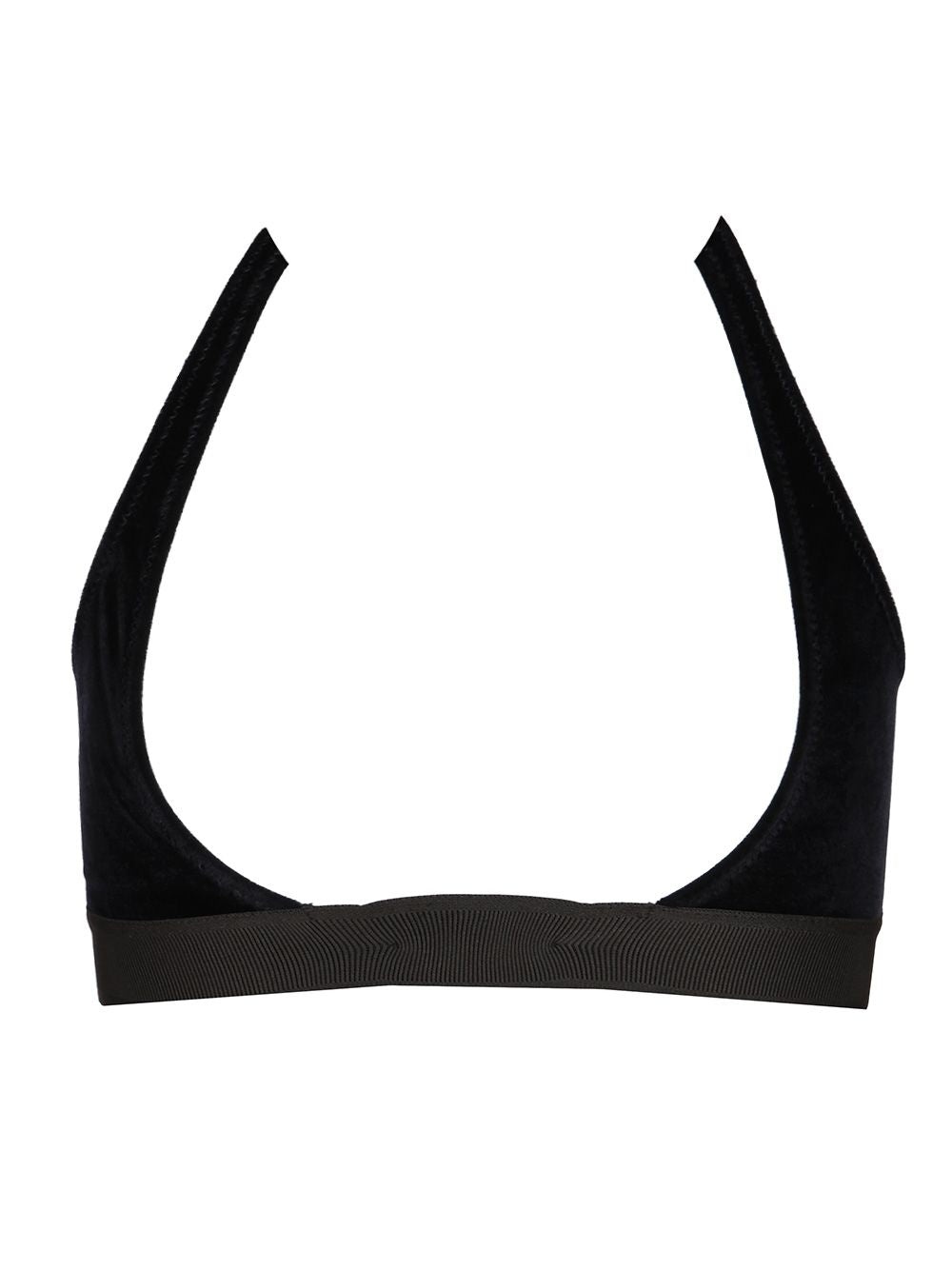 Stretch Lustrous Velour Signature Bralette Underwear Blue - 2