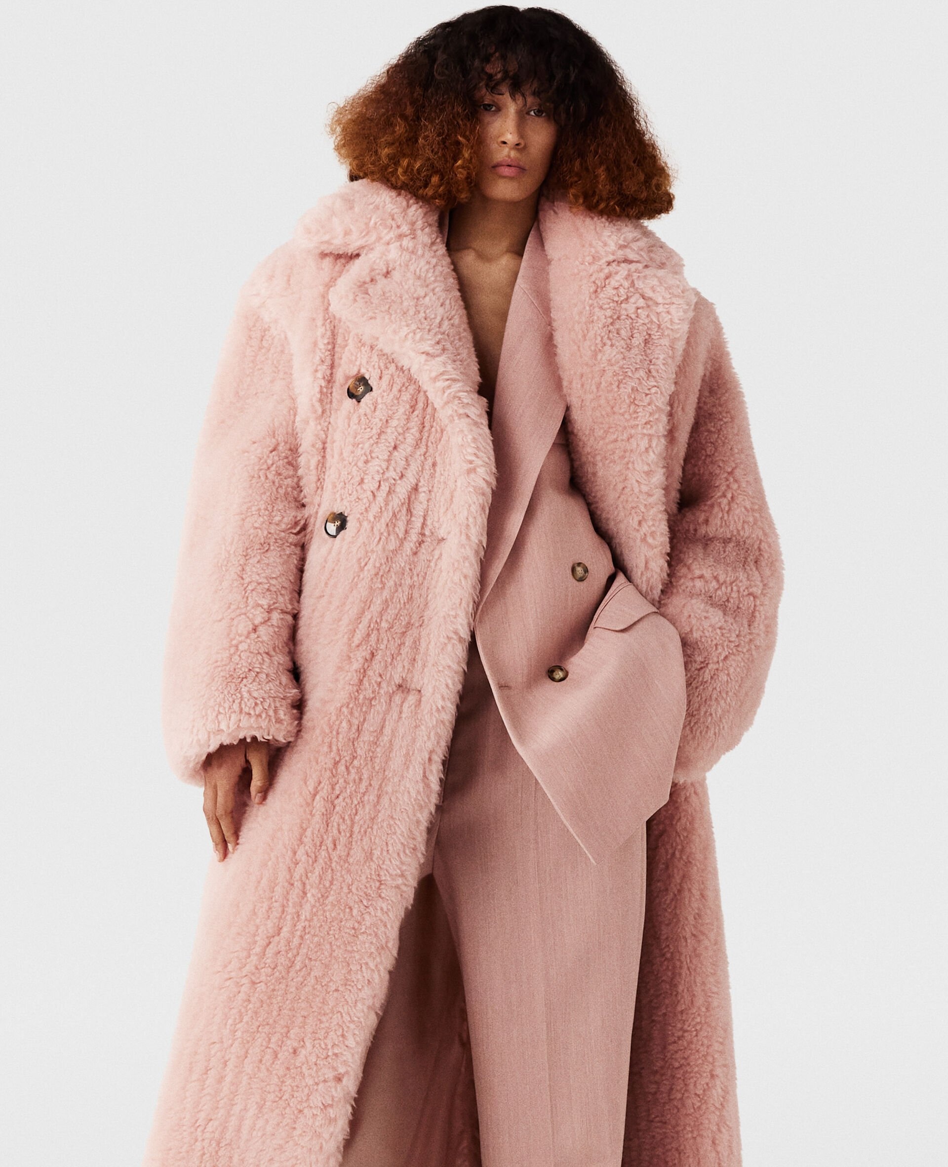 Oversized Plush Teddy Long Coat - 2