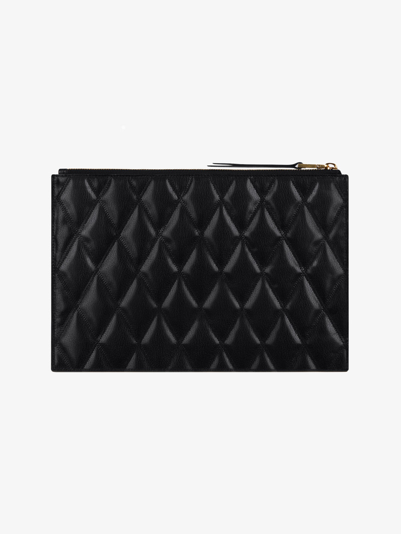 Pouch in diamond quilted leather 4