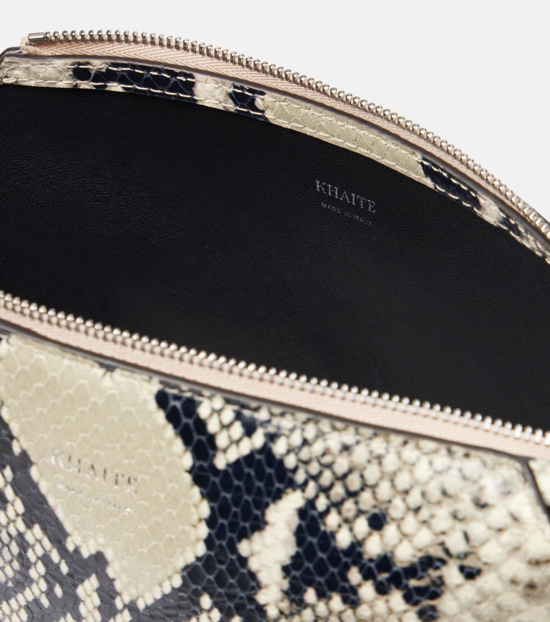 Lina snake-effect leather crossbody bag - 3