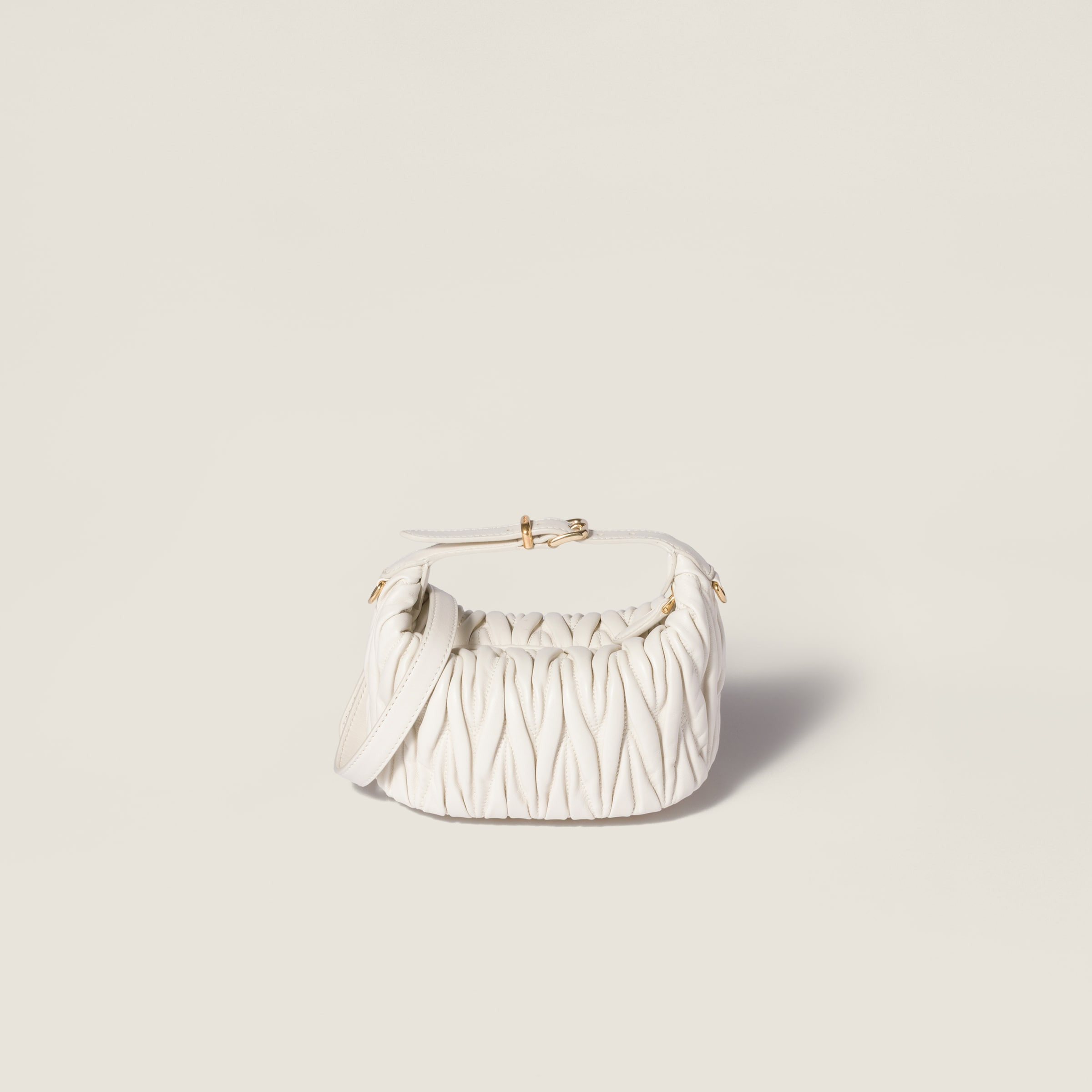 Matelassé nappa leather pouch - 3