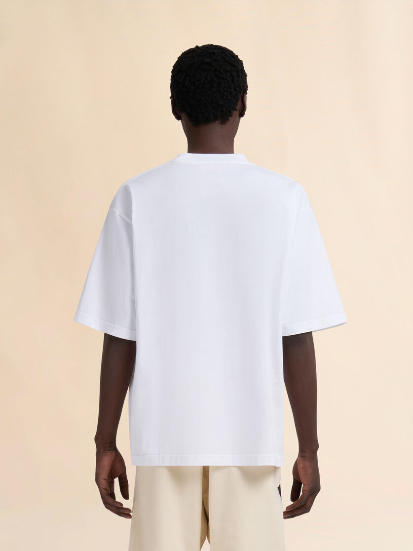 WHITE COTTON T-SHIRT - 3
