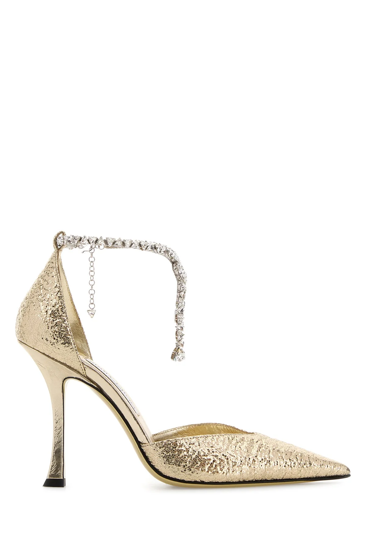 Gold fabric Stevie 100 pumps - 1