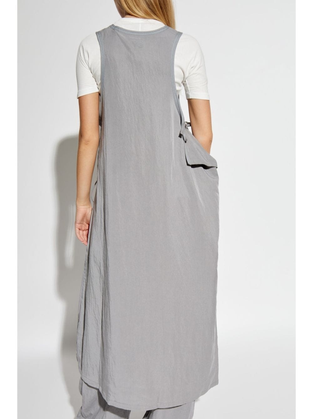bungee-laced twill dress - 4