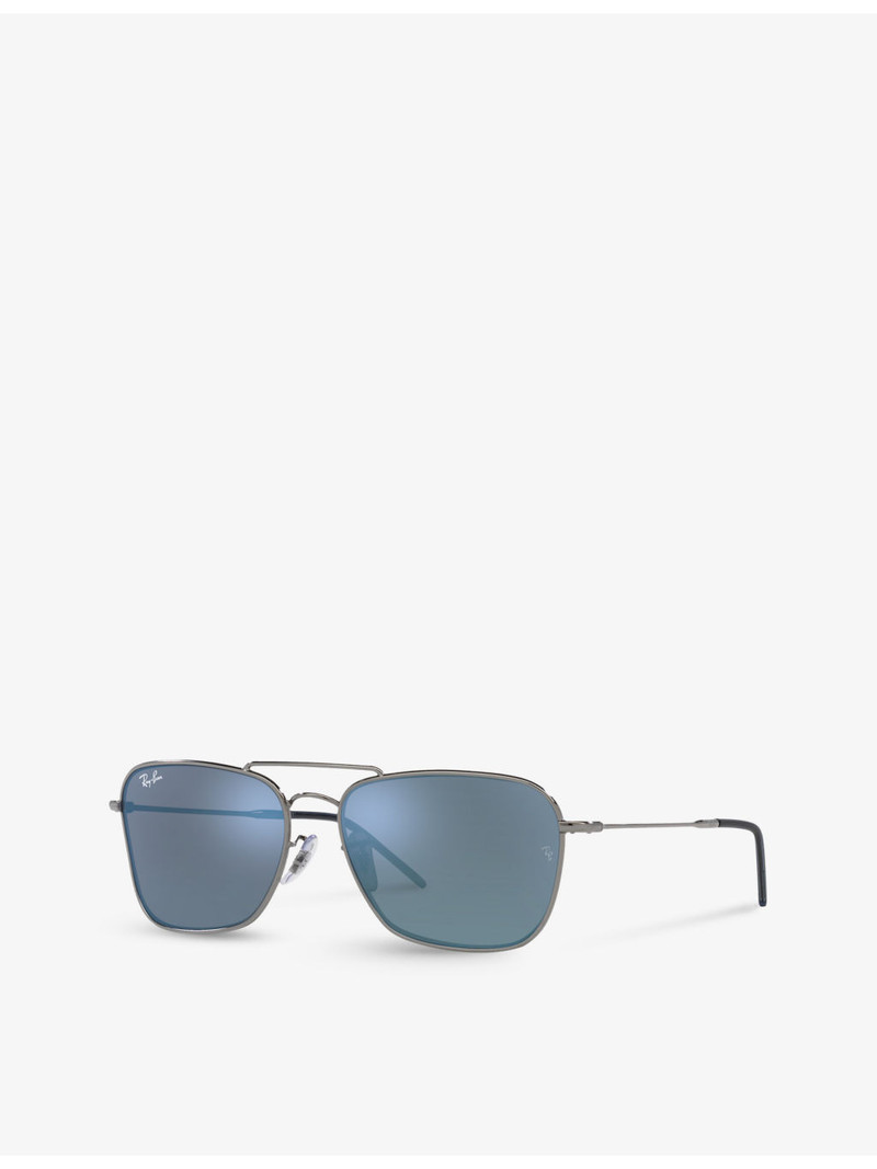 Ray-Ban RBR0102S Caravan Reverse square-frame metal sunglasses outlook