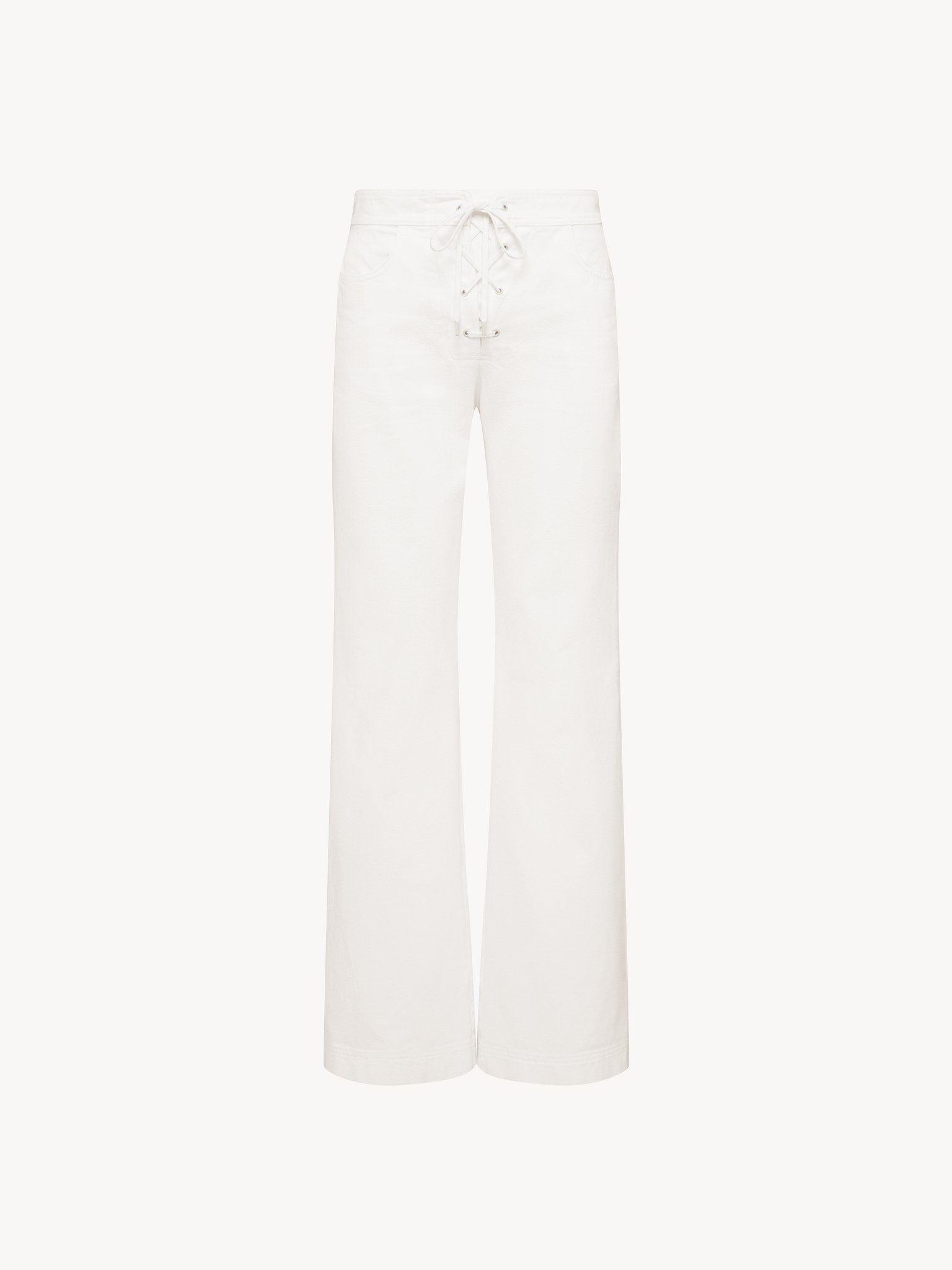 WHITE DENIM PANTS - 5