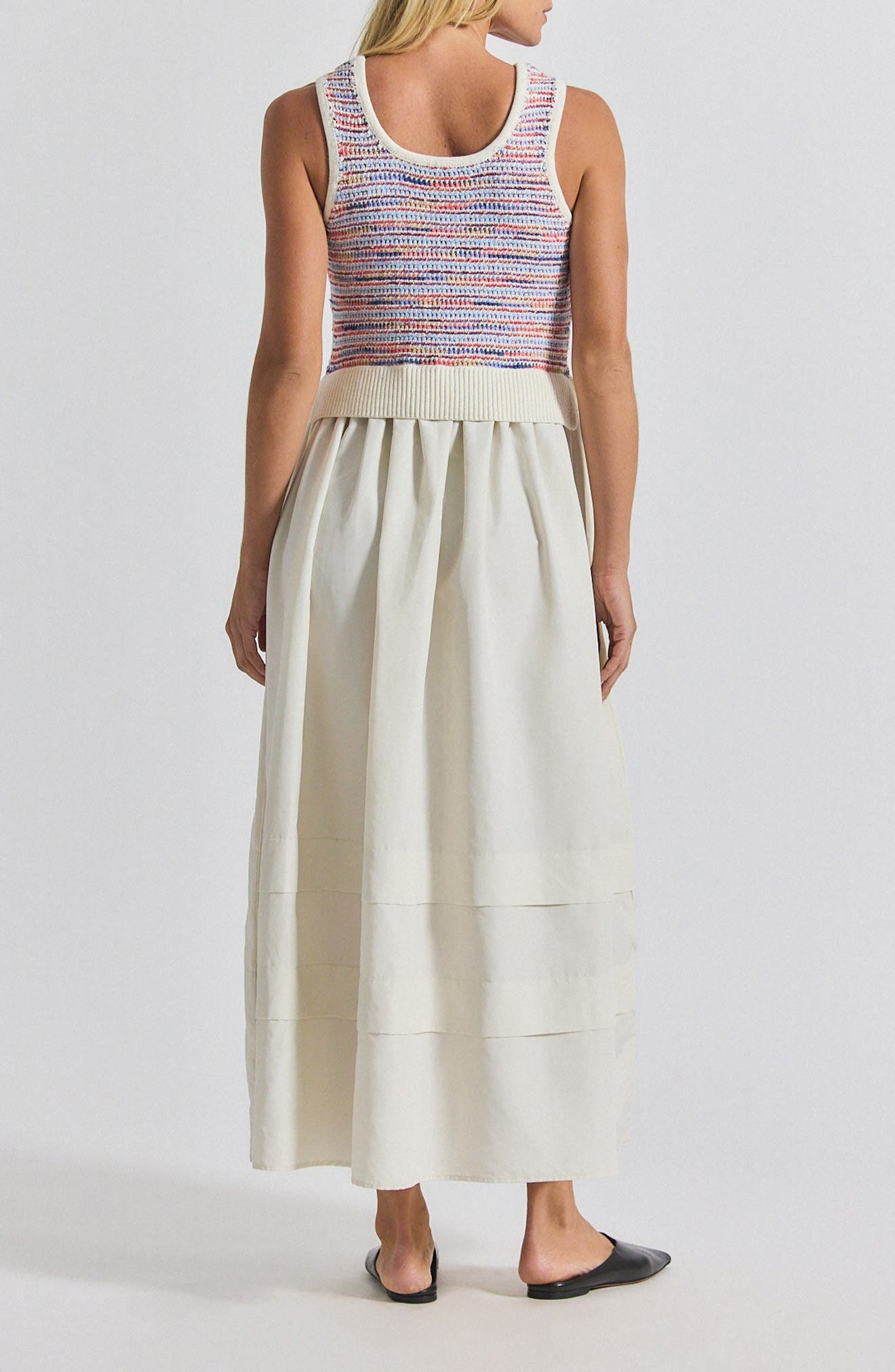 Derek Lam 10 Crosby Loewel Space Dye Mixed Media Dress in Raspberry Multi at Nordstrom - 2
