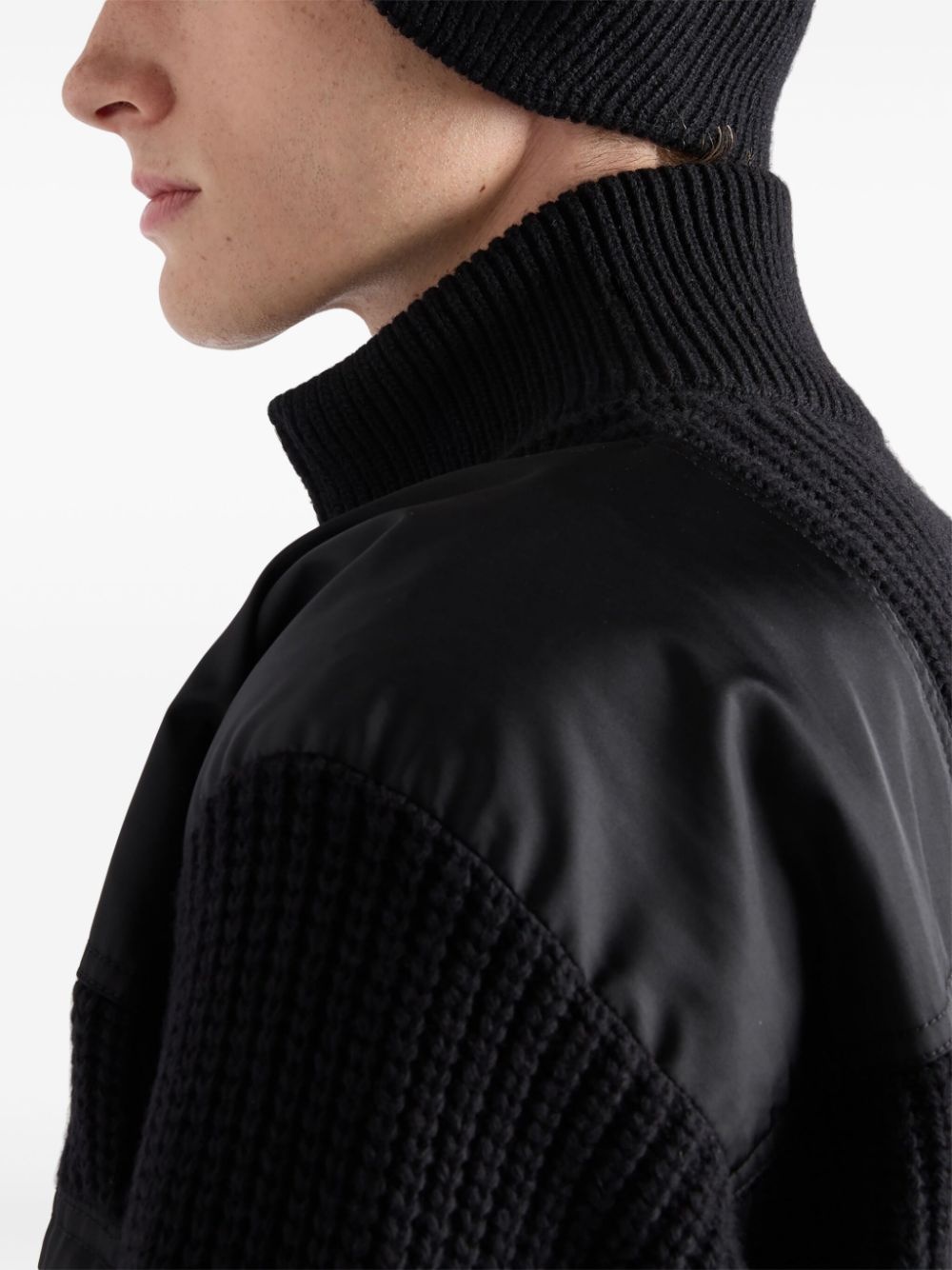 zip-up ribbed knit cardigan - 4