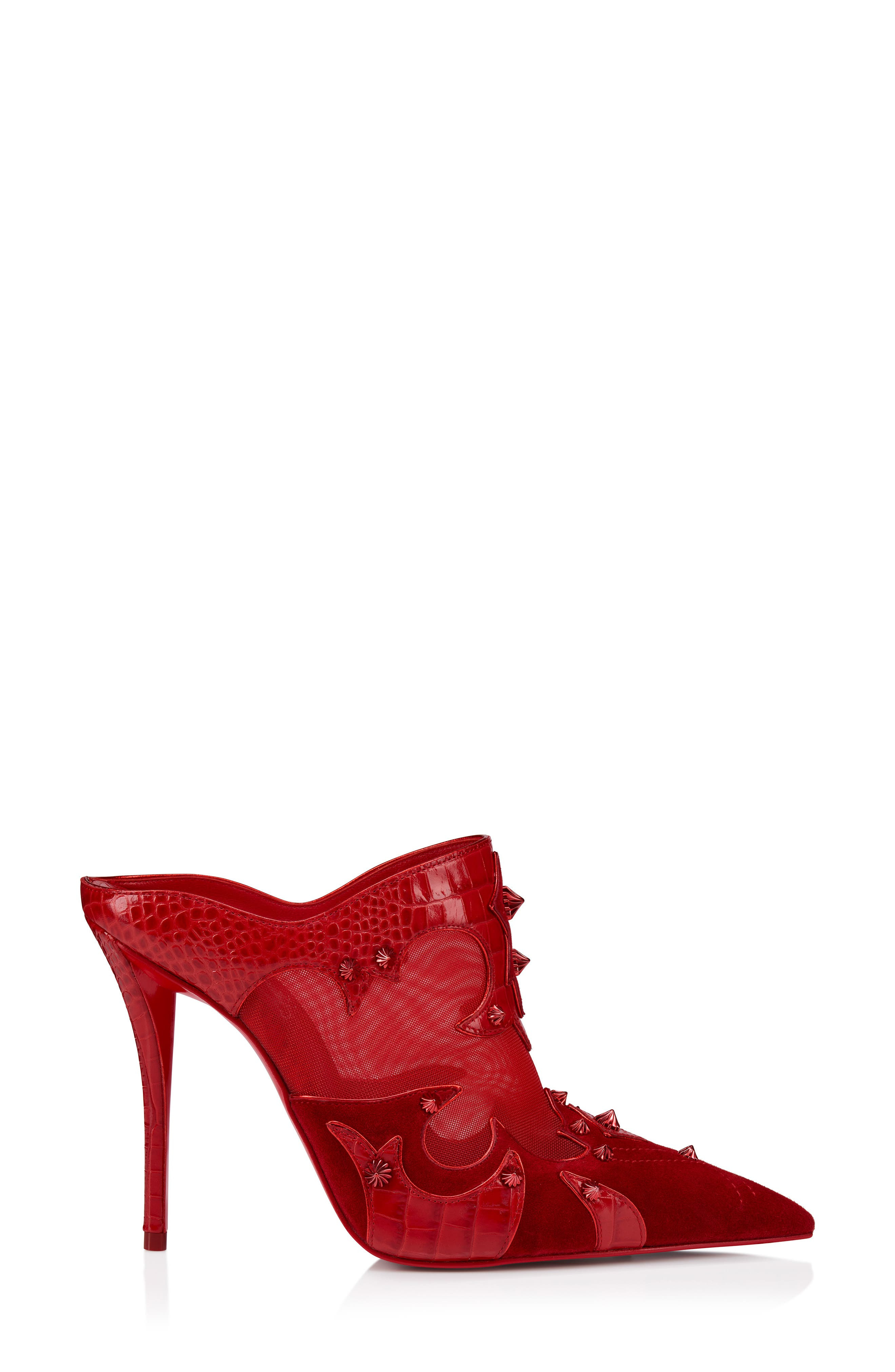 Christian Louboutin Mulatiag Studded Pointed Toe Mule in Loubi at Nordstrom - 2