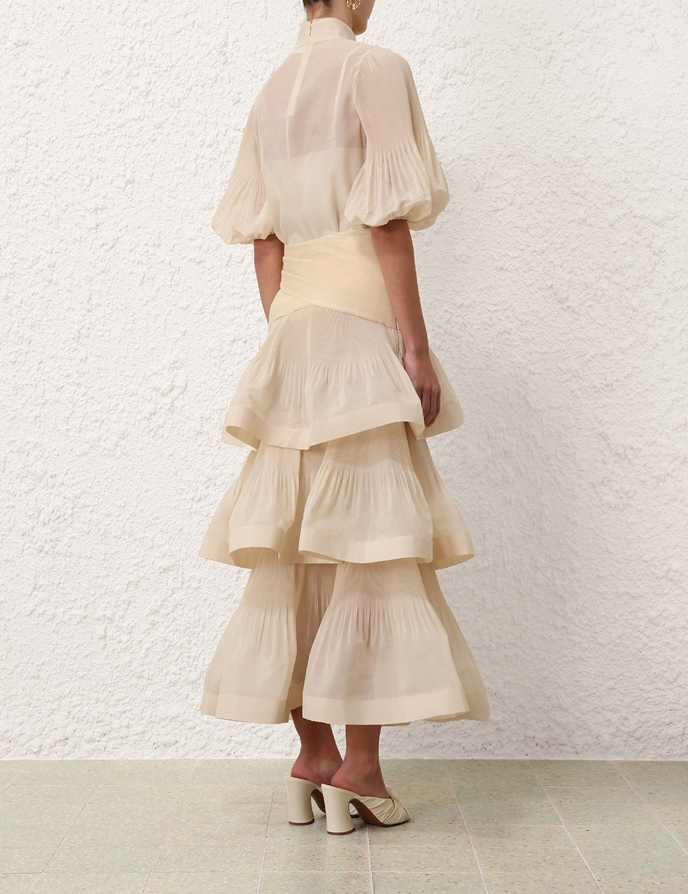 PLEATED TIERED SKIRT - 4