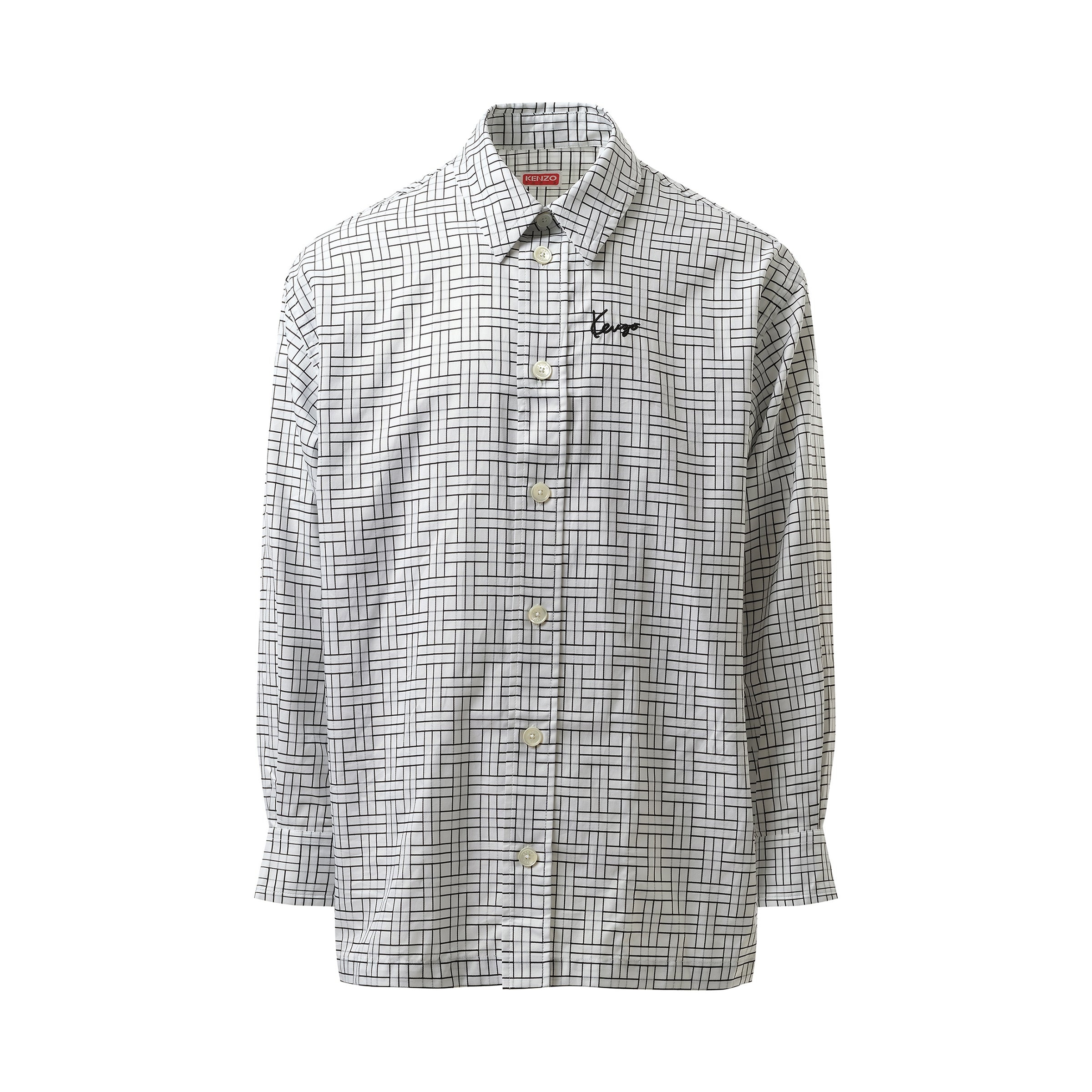 Kenzo Weave Oversized Shirt in White - 2