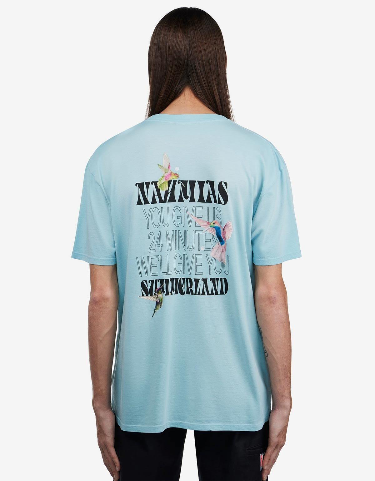 Nahmias Blue Hummingbird Print T-Shirt - 3