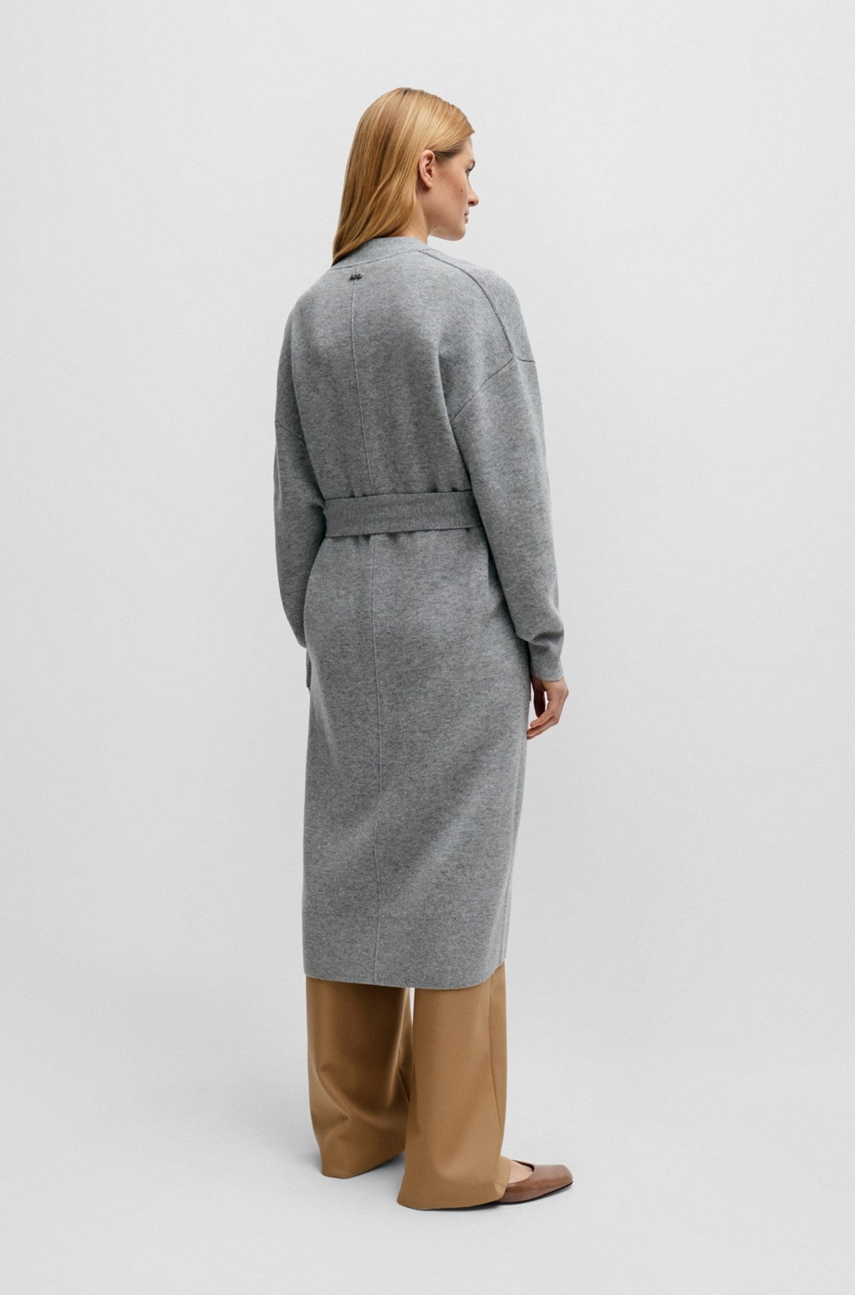 BELTED CARDIGAN IN VIRGIN WOOL AND CASHMERE - 4