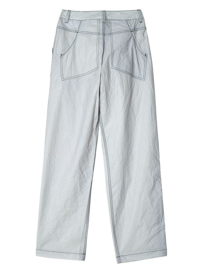 ECKHAUS LATTA high-shine straight-leg trousers outlook