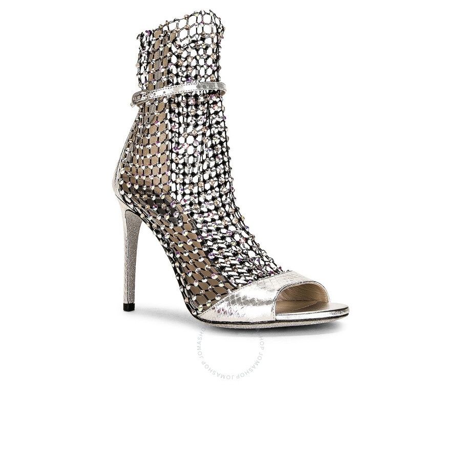 Rene Caovilla Ladies Galaxia Rhinestone Mesh Sandals - 3