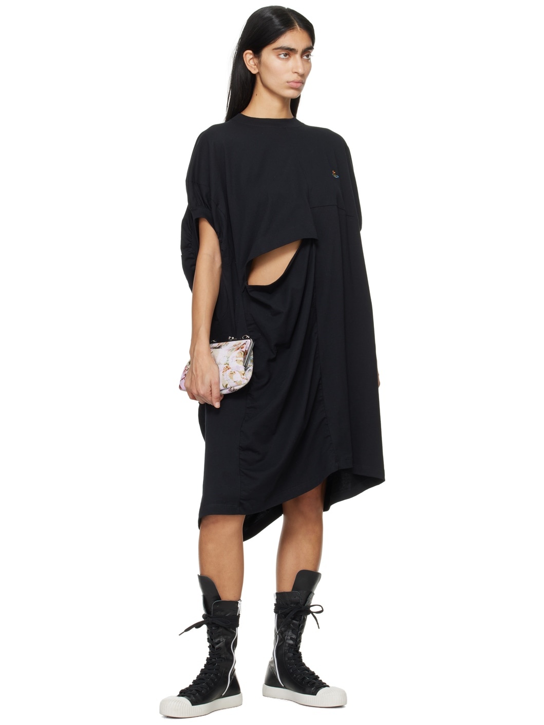 Black Sleeveless Dolly Midi Dress - 4