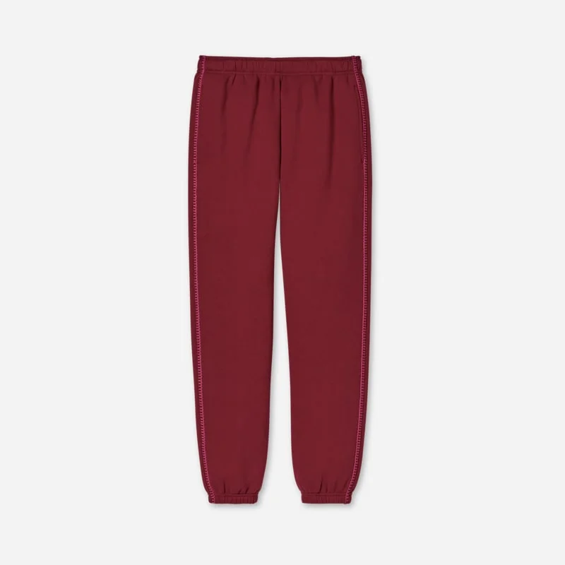 ® Women's Classic Sweatpant Cotton Blend/Recycled Materials Bottoms in Coffee Berry - 1