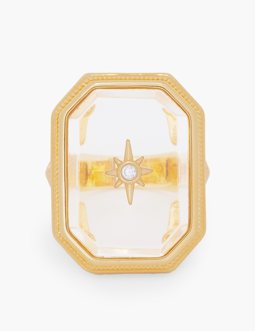 CRYSTAL SIGNET RING - 5