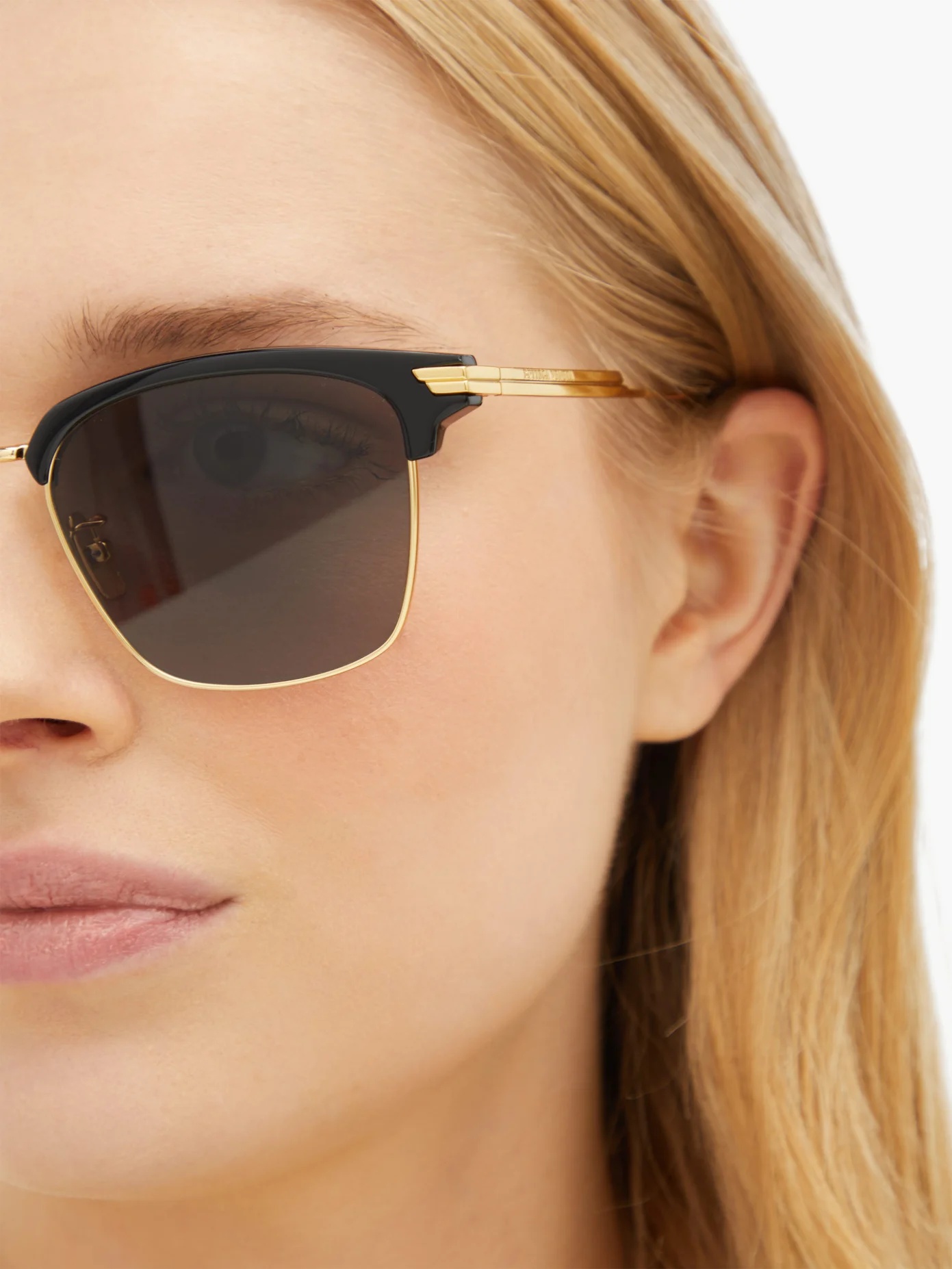 Logo-engraved square metal sunglasses - 3