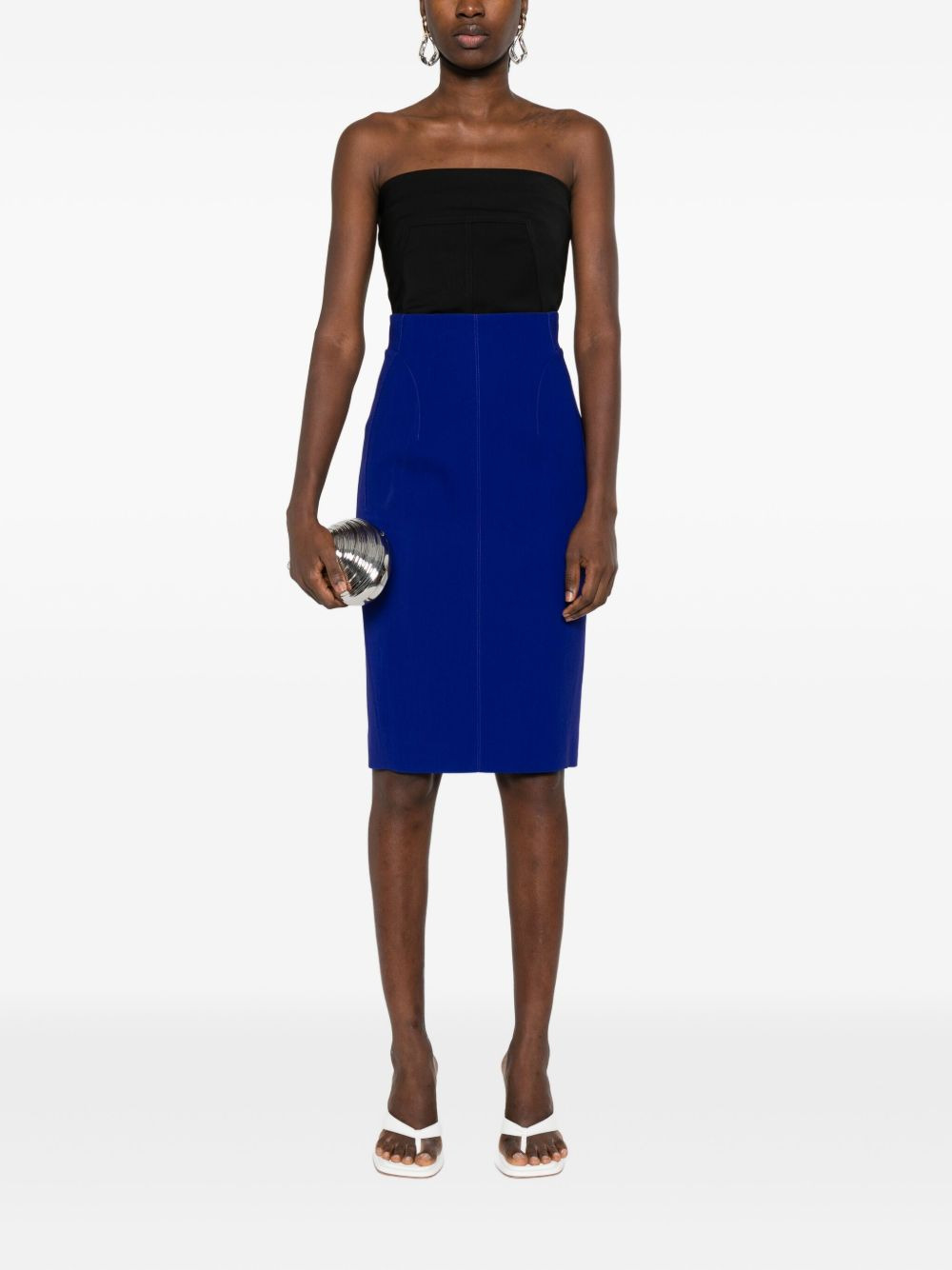 high-waisted pencil skirt - 2