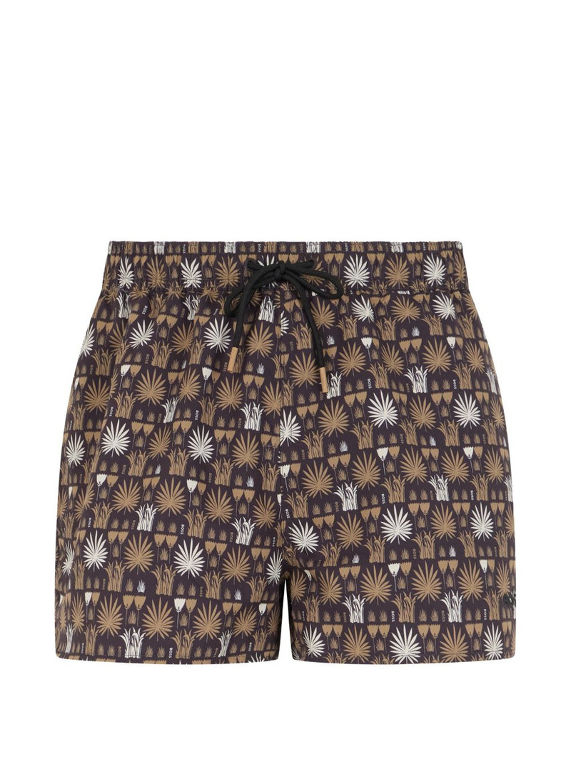 palm-leaf print swim shorts 1