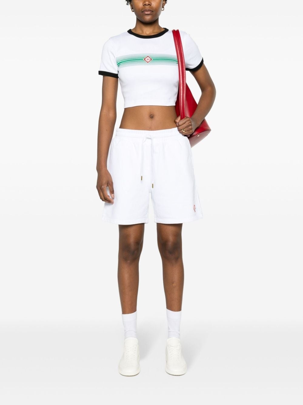 logo-patch jersey track shorts - 2