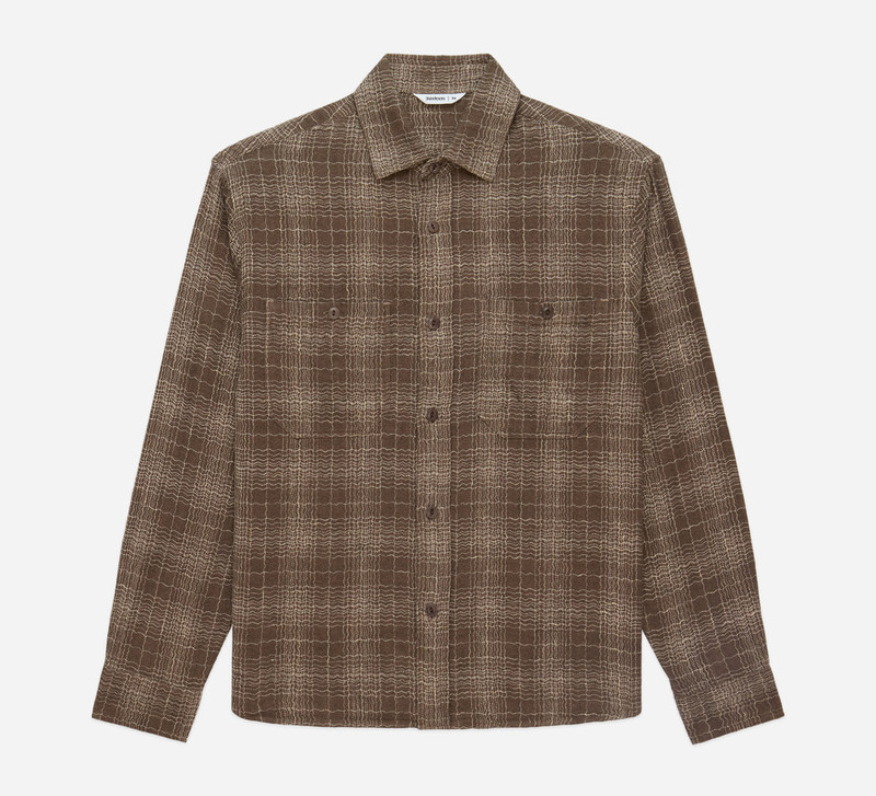 Utility Shirt - Drab Wavy Check - 1