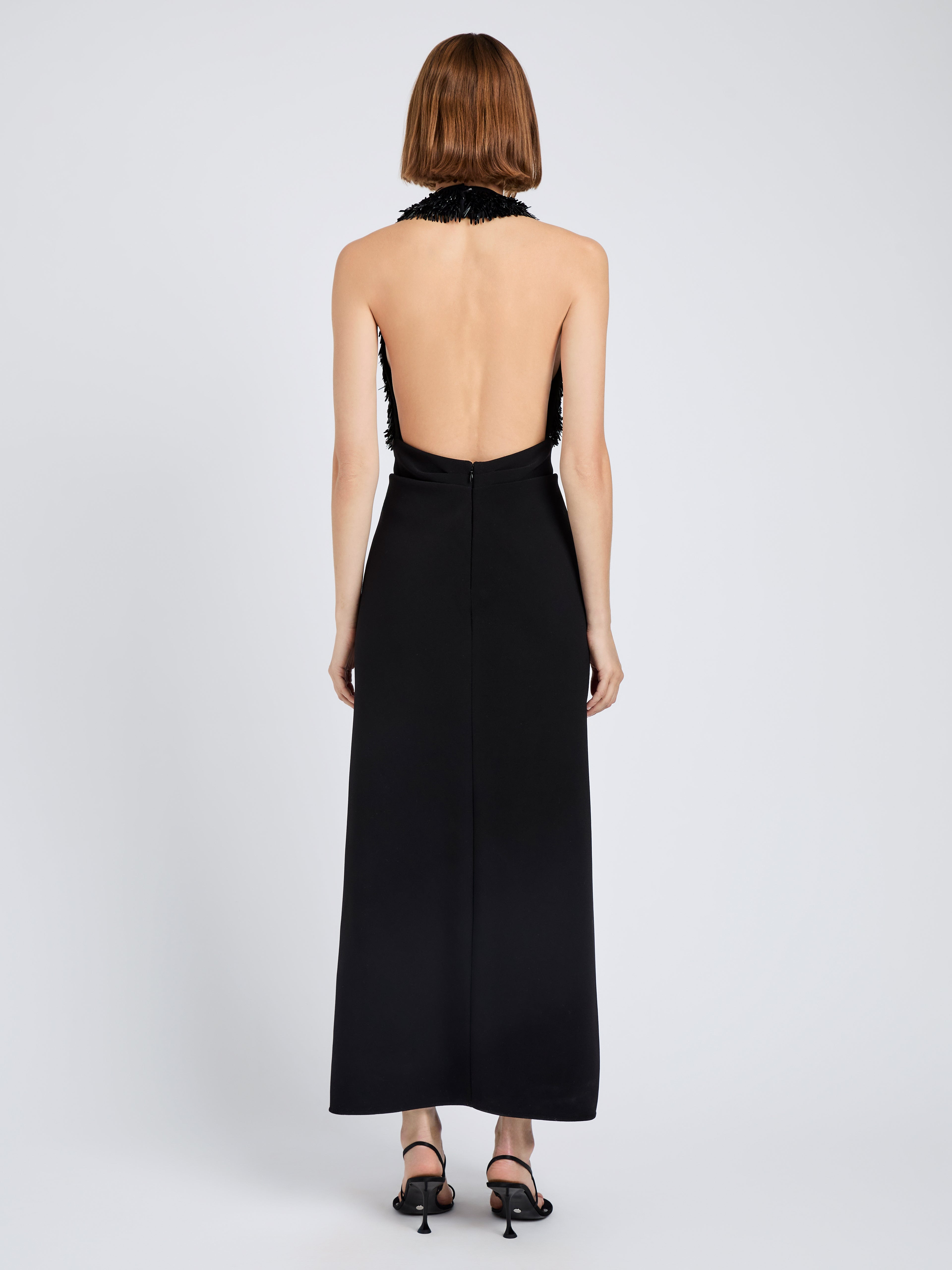 Moira Dress in Embroidered Compact Crepe - 4