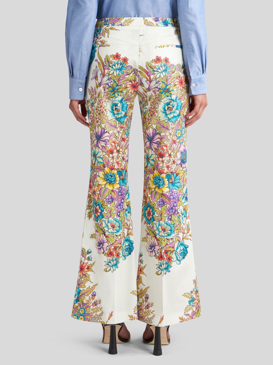 TROUSERS WITH MULTICOLOURED BOUQUET PRINT - 5