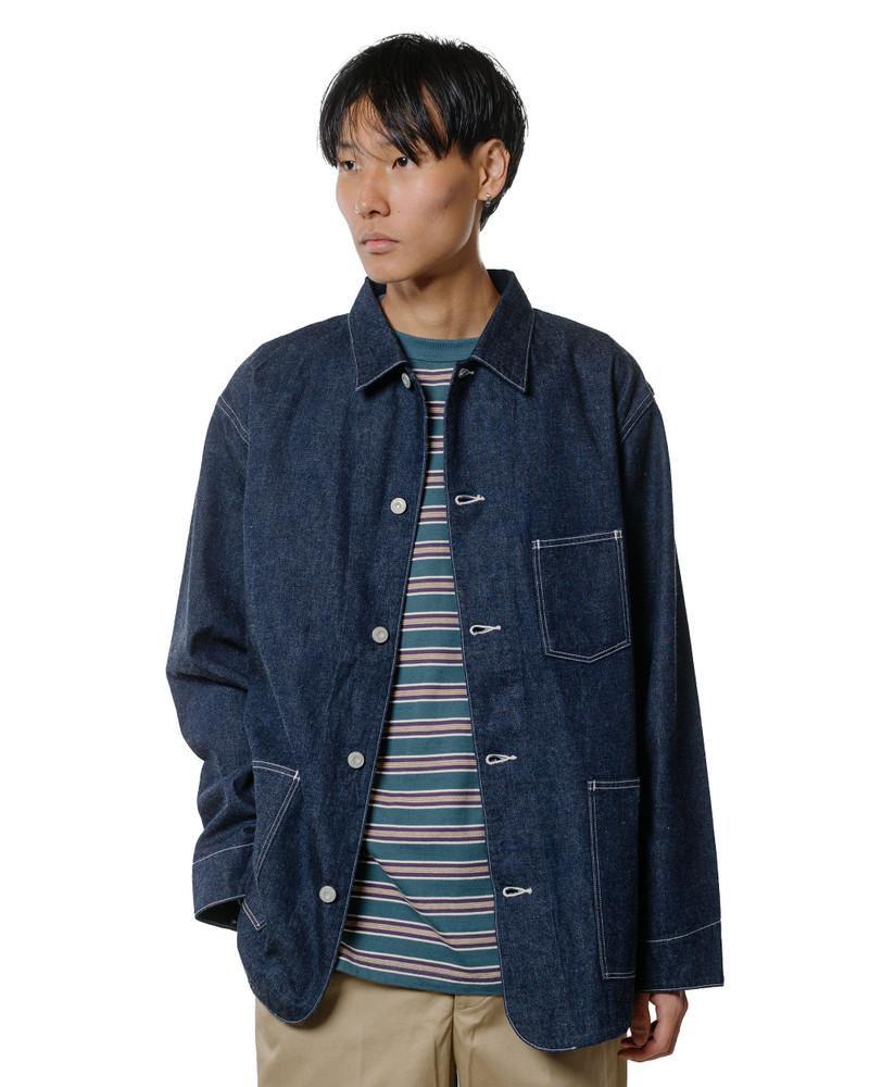 PHIGVEL MAKERS Co. Denim Chore Jacket Indigo outlook