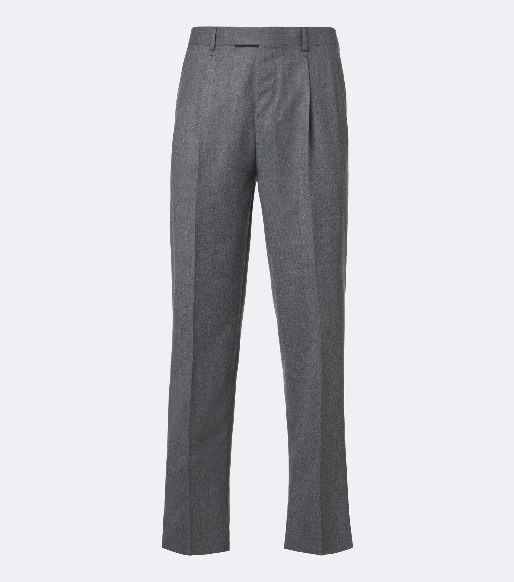 Wool flannel straight pants - 1