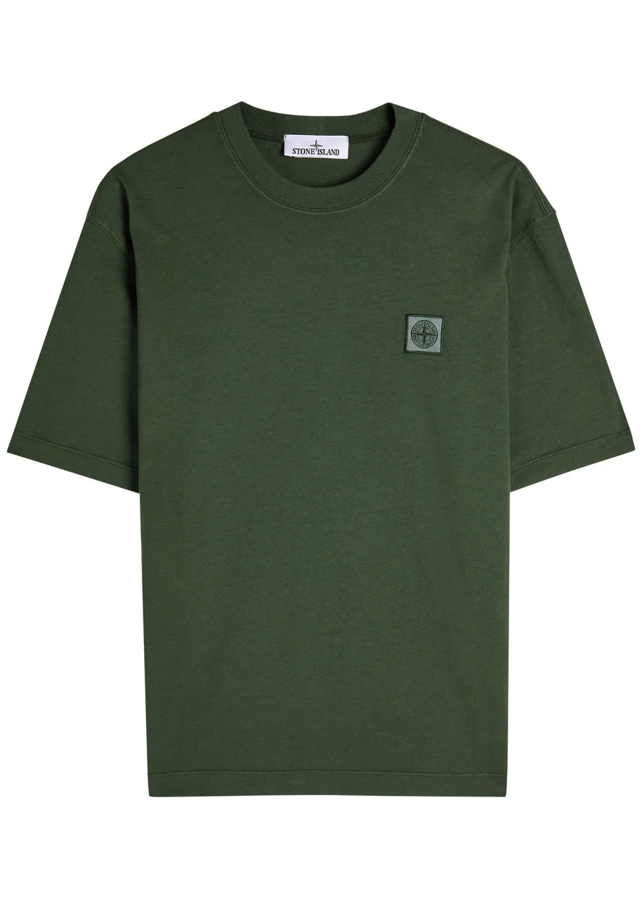Stone Island Logo Cotton T-shirt - 1