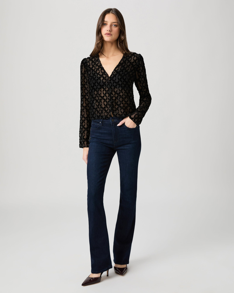 PAIGE High Rise Manhattan 32" Bootcut Jean outlook