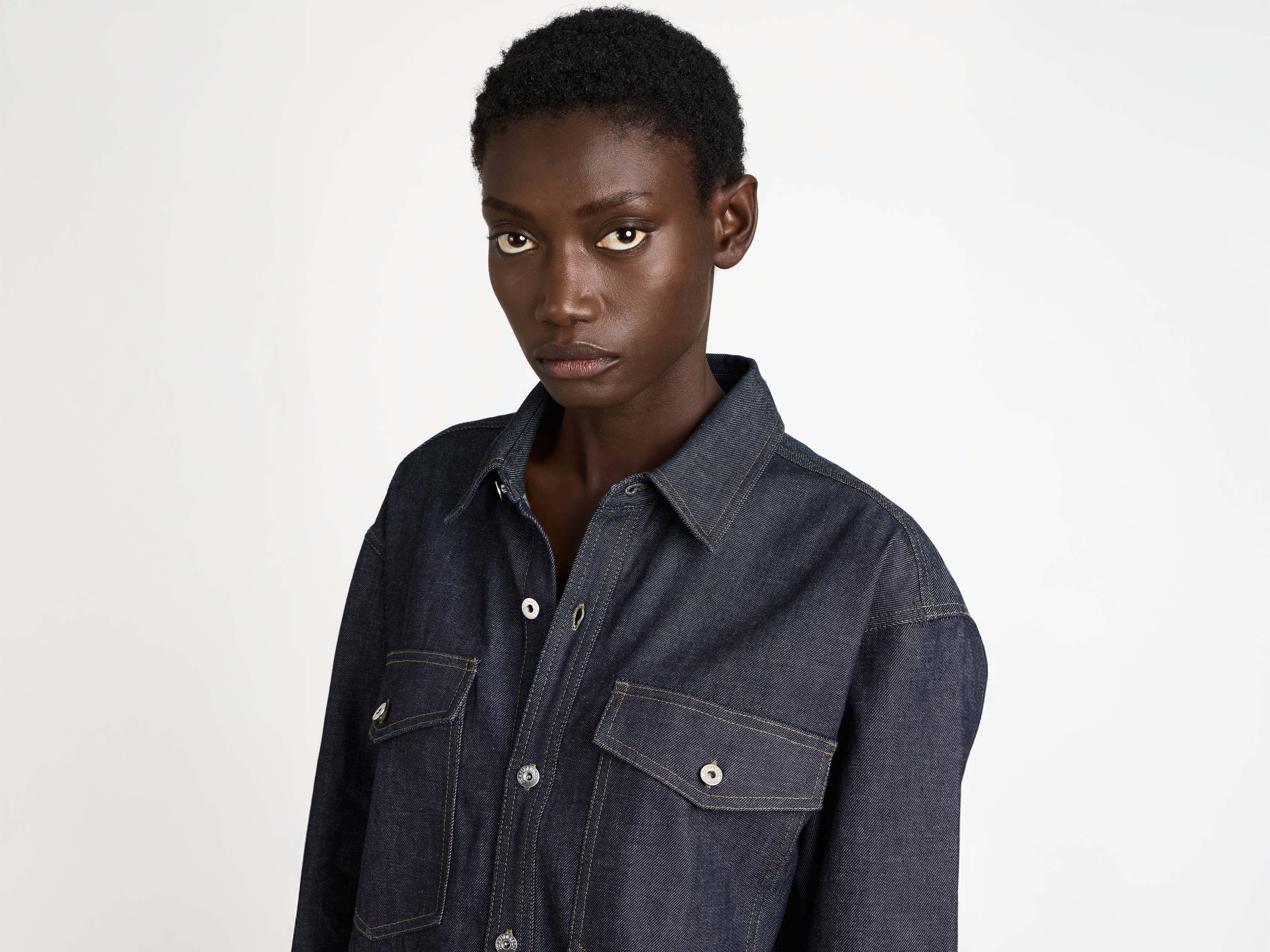 OVERSIZED DENIM SHIRT IN INDIGO - 6