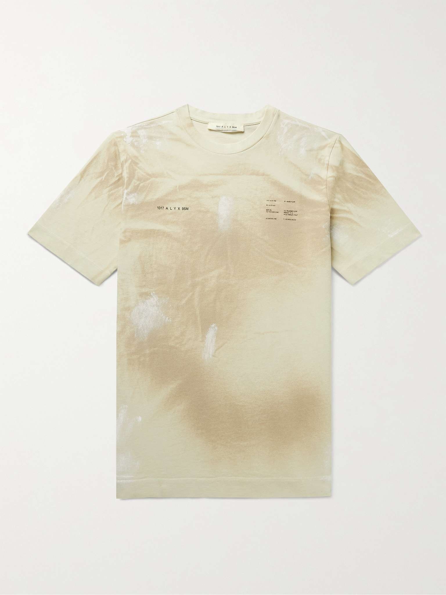 Distressed Printed Cotton-Jersey T-Shirt - 1