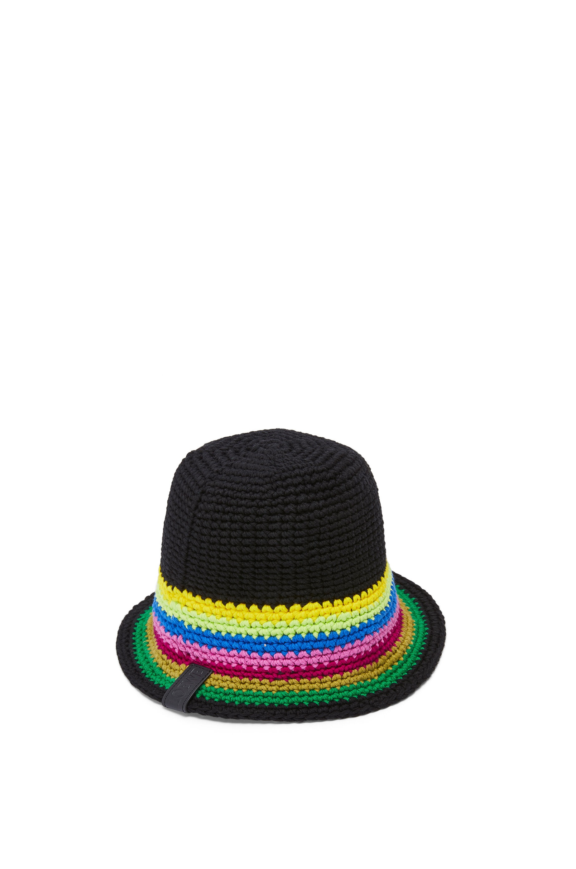 Crochet hat in cotton and calfskin - 4