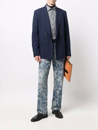 Etro embroidered-logo check-print shirt outlook