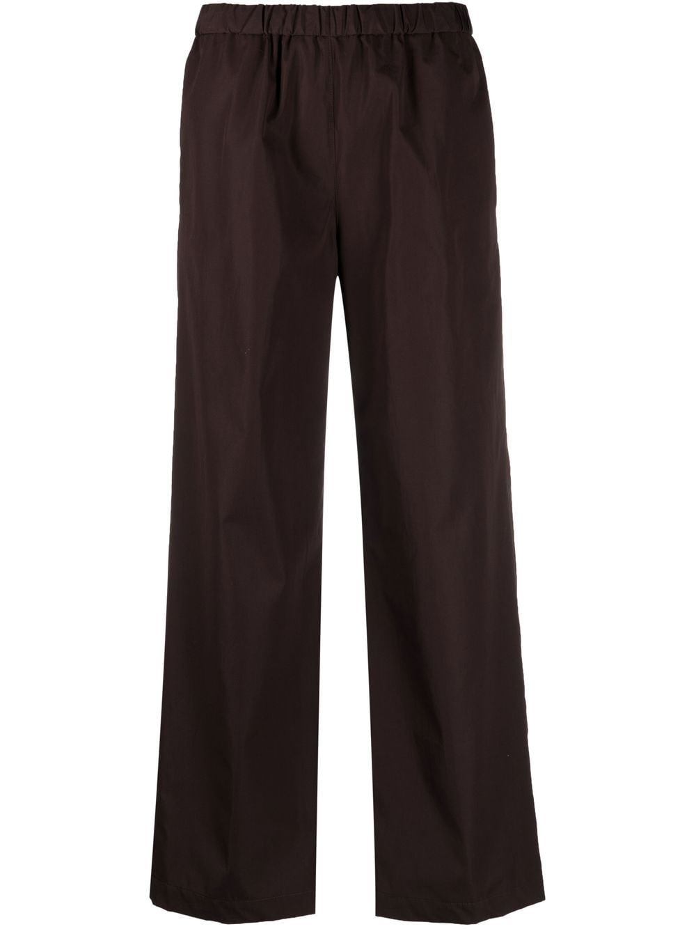 elastic-waist wide-leg trousers - 1