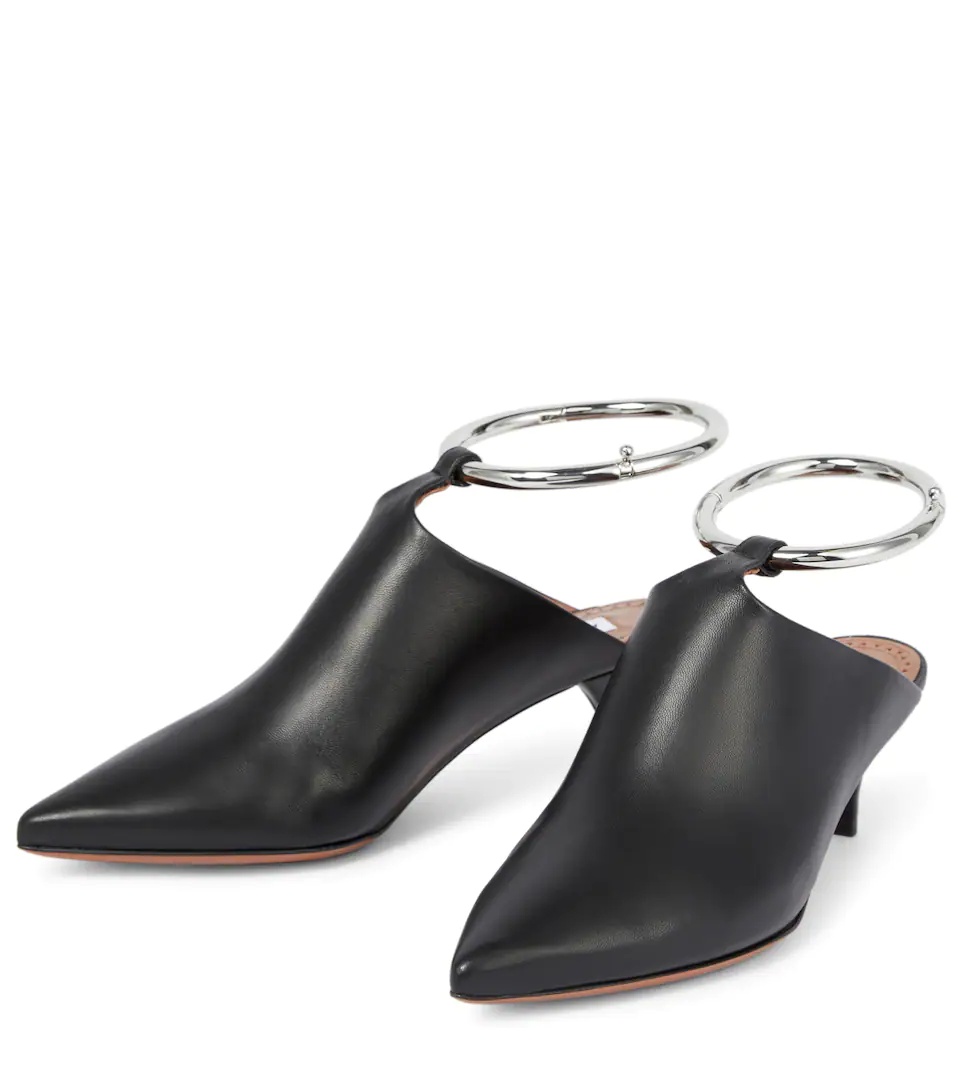 Convertible leather mules - 5
