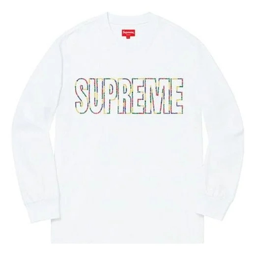 Supreme SS19 International LS Tee White Logo Tee SUP-SS19-819 - 1